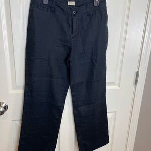 Eddie Bauer Wide Leg Linen pants Black Vashon Fit